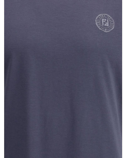 Fendi Blue Cotton T-Shirt