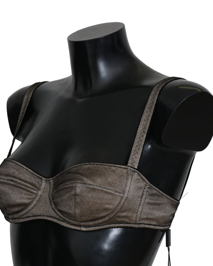 Dolce & Gabbana Brown Regg Balconcino Imbottito Bra Underwear