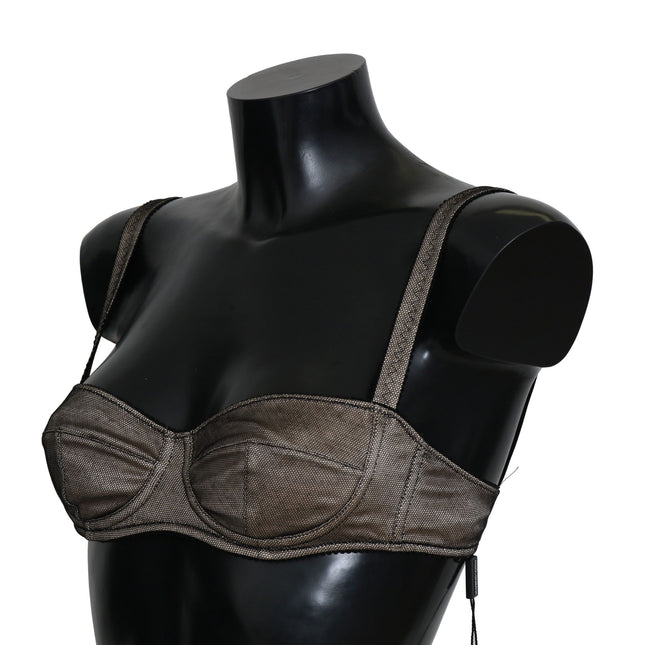 Dolce & Gabbana Brown Regg Balconcino Imbottito Bra Underwear