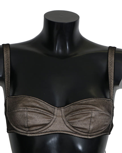 Dolce & Gabbana Brown Regg Balconcino Imbottito Bra Underwear