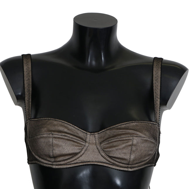 Dolce & Gabbana Brown Regg Balconcino Imbottito Bra Underwear