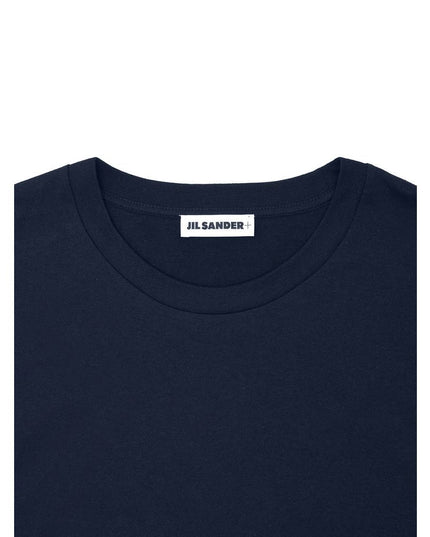 Jil Sander Blue Cotton Long Dress