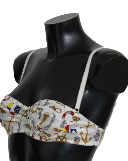 Dolce & Gabbana White Balconcino Sailor Print Underwear
