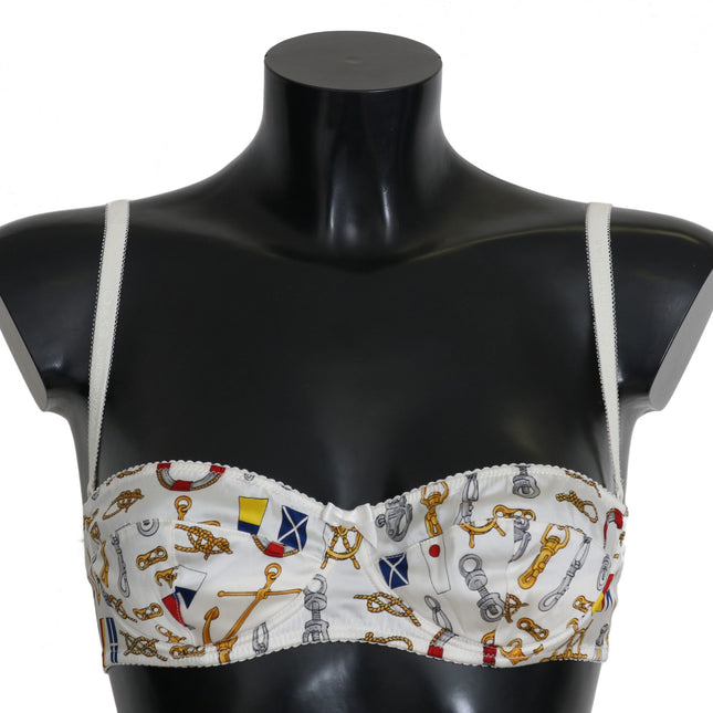 Dolce & Gabbana White Balconcino Sailor Print Underwear