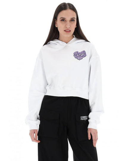 Comme Des Fuckdown White Cotton Women Sweatshirt
