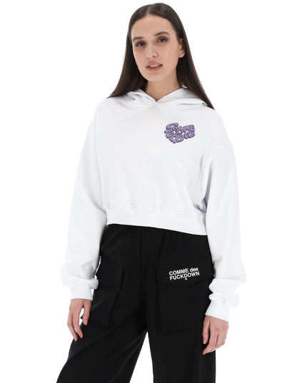 Comme Des Fuckdown White Cotton Women Sweatshirt