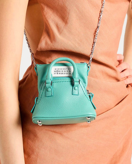 Maison Margiela Blue Goatskin Crossbody Bag