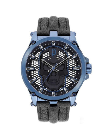 Police Black Leather Dress Watch