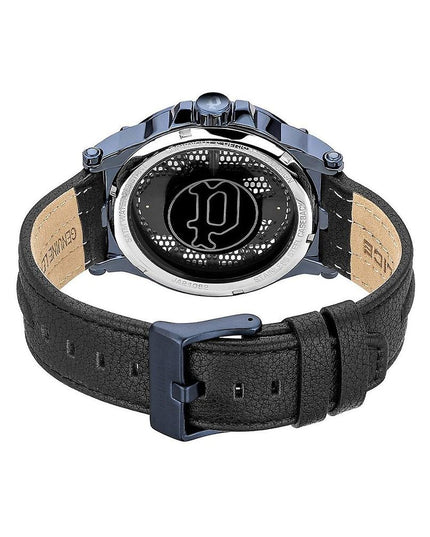 Police Black Leather Dress Watch