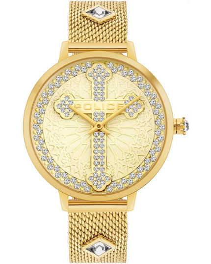 Police Gold Stainless Steel Dress Watch