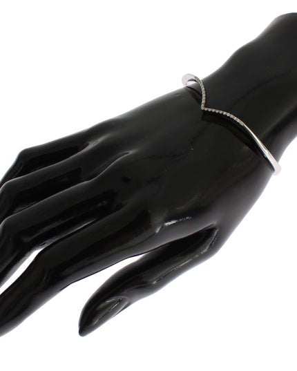 Nialaya Skyfall CZ 925 Silver Bangle Bracelet