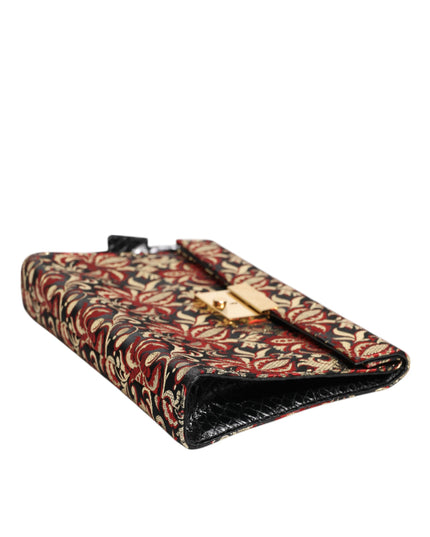 Dolce & Gabbana Multicolor Jacquard Floral Document Briefcase Bag