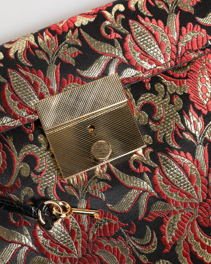 Dolce & Gabbana Multicolor Jacquard Floral Document Briefcase Bag