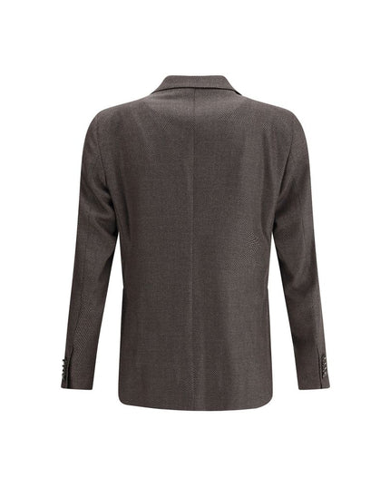 Tagliatore Brown Fleece Wool Clothing