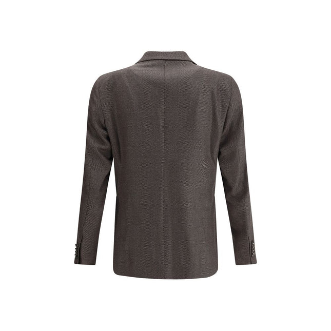 Tagliatore Brown Fleece Wool Clothing