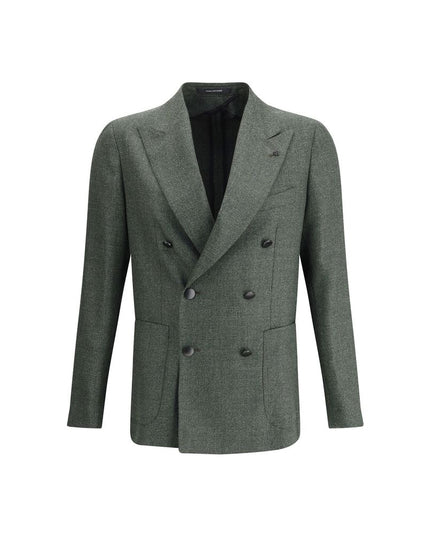 Tagliatore Green Fleece Wool Blazer