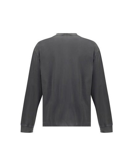 Agolde Gray Cotton Long Sleeve T-Shirt