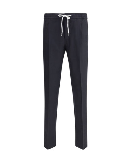 PT Torino Black Fleece Wool Casual Pants