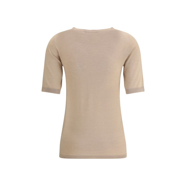 Fabiana Filippi Beige Cashmere T-Shirt