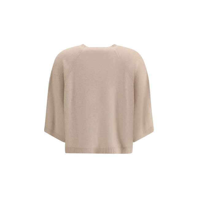 Fabiana Filippi Beige Fleece Wool Sweatshirt