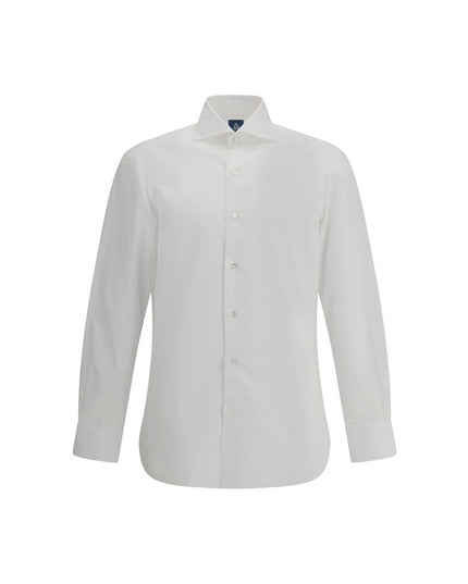 Finamore White Cotton Dress Shirt