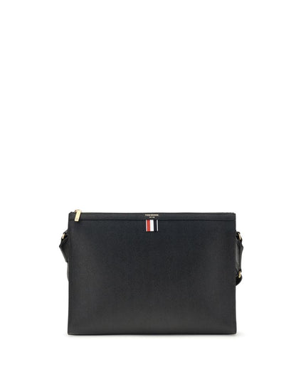 Thom Browne Black Calf Leather Bos Taurus Clutch Bag