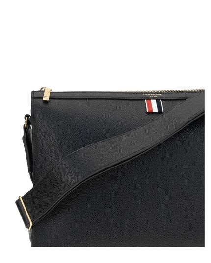 Thom Browne Black Calf Leather Bos Taurus Clutch Bag