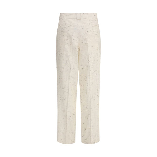Fabiana Filippi Cream Cotton Casual Pants