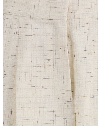 Fabiana Filippi Cream Cotton Casual Pants