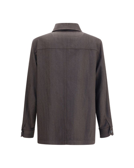 Brioni Brown Wool Coat