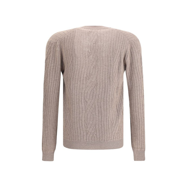 Brioni Brown Wool Cardigan