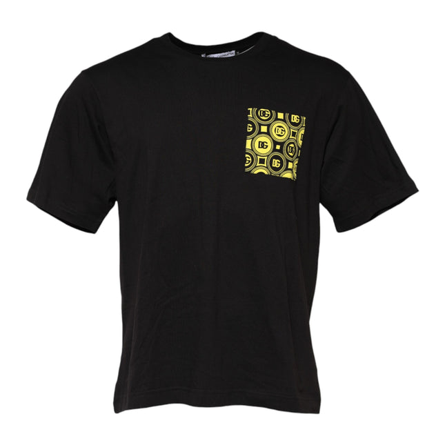 Dolce & Gabbana Black Minimalist Cotton Crew Neck T-shirt