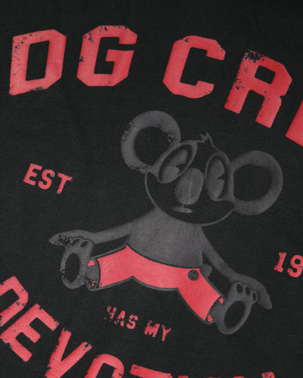 Dolce & Gabbana Black DG Crew Devotion Cotton Crew Neck T-shirt