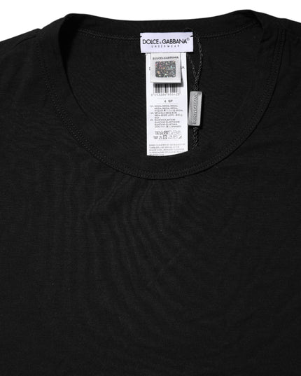 Dolce & Gabbana Black Modal Men Crew Neck Underwear T-shirt