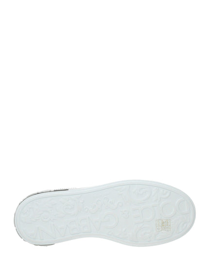 Dolce & Gabbana White Leather Low Top Sneakers