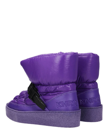 Khrisjoy Purple Polyester Ankle Boots