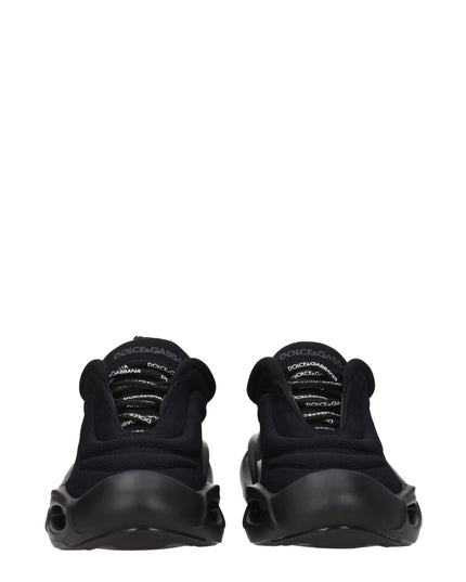Dolce & Gabbana Black Fabric Chunky Sneakers