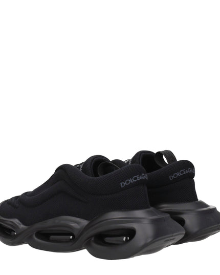 Dolce & Gabbana Black Fabric Chunky Sneakers