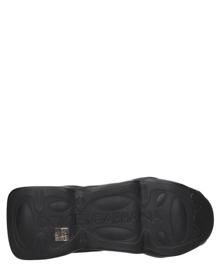 Dolce & Gabbana Black Fabric Chunky Sneakers