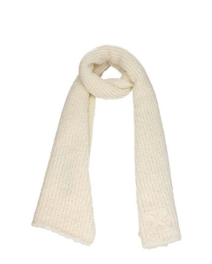 Off-White Beige Wool Scarf