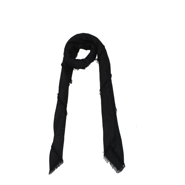 Balmain Black Viscose Foulard