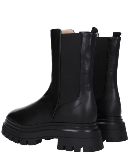 Stuart Weitzman Black Leather Ankle Boots