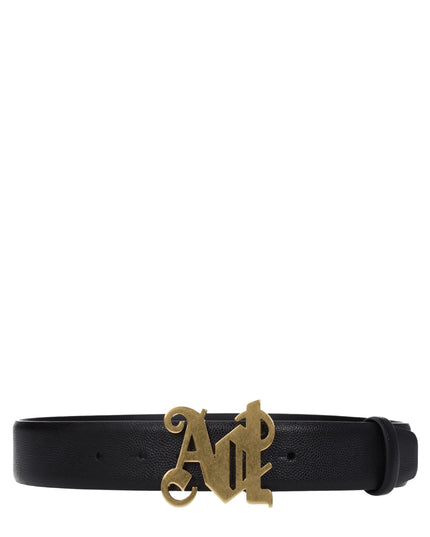 Palm Angels Black Leather Regular Belt