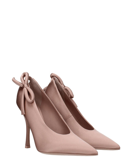 Valentino Garavani Pink Satin High Heel Pumps