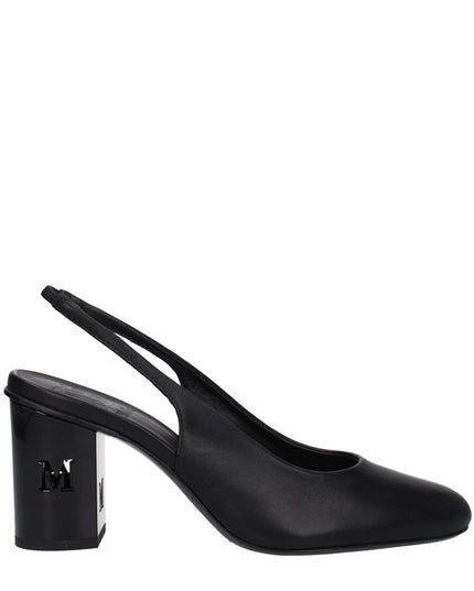 Max Mara Black Leather High Heel Pumps