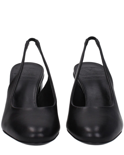 Max Mara Black Leather High Heel Pumps