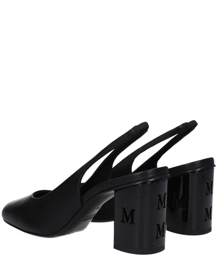 Max Mara Black Leather High Heel Pumps