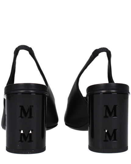 Max Mara Black Leather High Heel Pumps