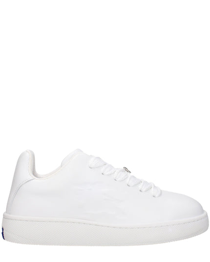 Burberry White Leather Low Top Sneakers