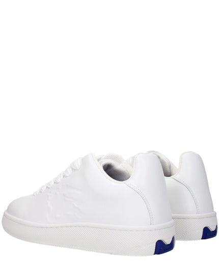 Burberry White Leather Low Top Sneakers